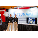 Two women with their booth Tsunami: plug and play surveillance system.